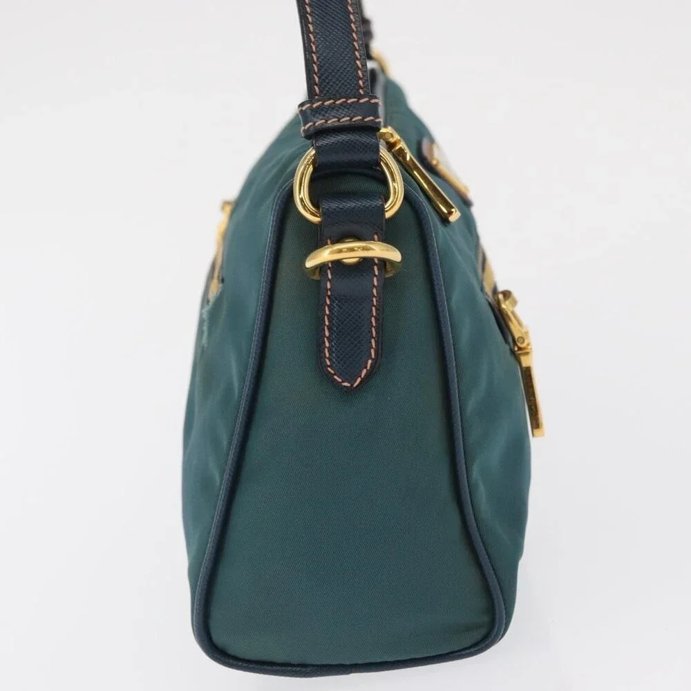 Prada Nylon Accessory Pouch Green